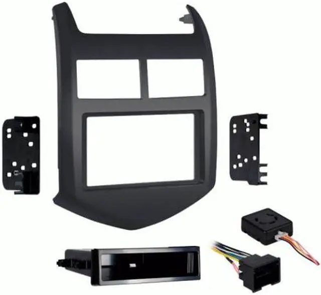 Alt view image 5 of 7 - Metra 99-3012G-LC Single/Double DIN Stereo Dash Kit for 2012-up Chevrolet Sonic
