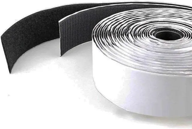 Alt view image 4 of 5 - Hook and Loop Double Side Tape Roll Self Adhesive Sticky Back Fastener 1" X 10FT