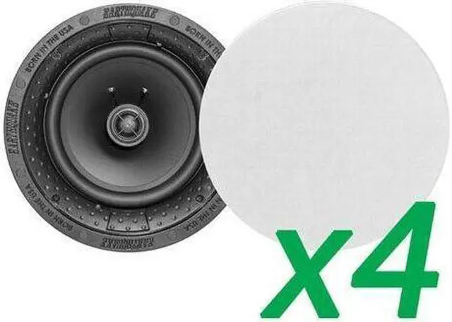 Alt view image 5 of 5 - Earthquake Sound 4-Pairs R800 8" In Ceiling Speakers w/ Magnetic Paintable Grill