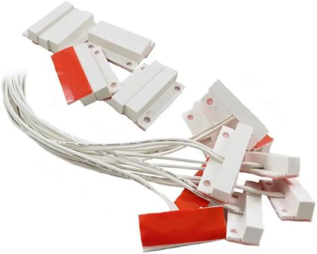 Alt view image 4 of 4 - 10 Pack White Door Window Security Alarm Contact Surface Reed Home Switch Sensor