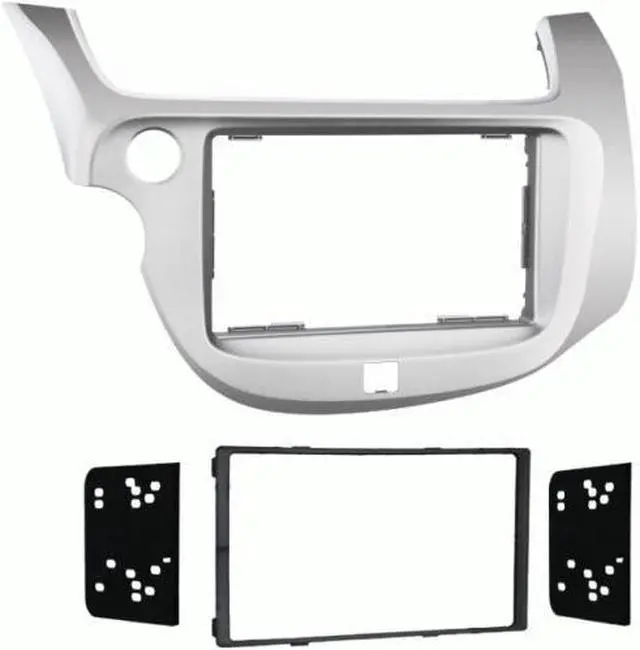 Alt view image 8 of 9 - Metra 95-7877S Silver Double DIN Stereo Dash Kit for 2009-up Honda Fit Vehicles