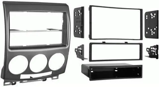 Alt view image 5 of 6 - Metra 99-7509 Single DIN/Double DIN Installation Kit for 2006-2007 Mazda 5 Vehicles (Silver)