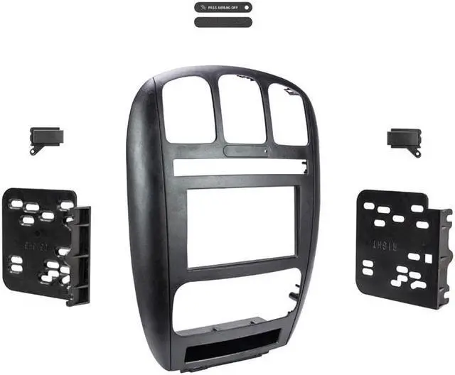 Alt view image 2 of 3 - Metra 95-6539 2-DIN Dash Kit for Select Chrysler Town and Country/Dodge Caravan