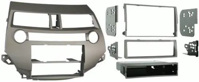 Alt view image 7 of 11 - 99-7874T Taupe Metra 08 - 09 Honda Accord Dash Installation Kit Single DIN / Double DIN with Single Zone Climate Control 997874t 99 7874t 2008 2009