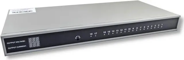 Alt view image 5 of 5 - 18 Channel AC 120V TO DC 12V 20 Amp Power Distribution Supply for CCTV Rack Mount