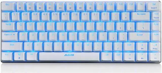 Alt view image 2 of 5 - Qisan Gaming Keyboard Mechanical Wired Keyboard Blue Switch Backlight keyboard 82-Keys Extreme Simple Design