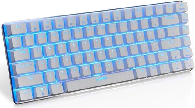 Alt view image 3 of 5 - Qisan Gaming Keyboard Mechanical Wired Keyboard Blue Switch Backlight keyboard 82-Keys Extreme Simple Design