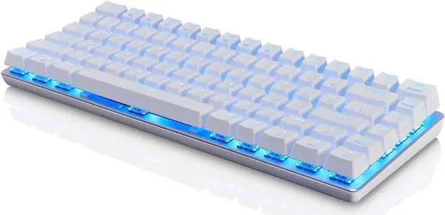 Alt view image 5 of 5 - Qisan Gaming Keyboard Mechanical Wired Keyboard Blue Switch Backlight keyboard 82-Keys Extreme Simple Design
