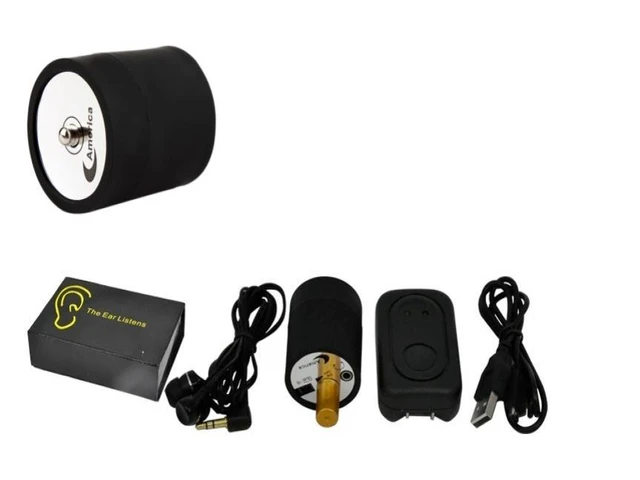 Alt view image 6 of 7 - Black Spy Ear Amplifier Bug Wall Listening Audio Wiretap Device JMW0030