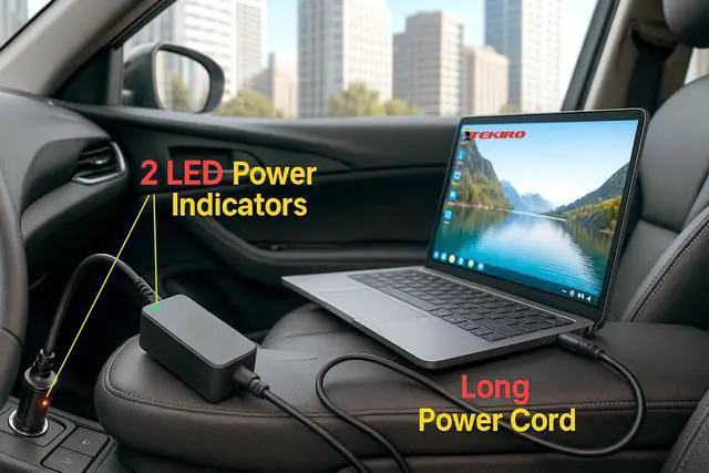 Alt view image 4 of 7 - Laptop Car Charger for Asus F712FA-DB51 FX200Ca J1400KA J1400KA-DS01T-CA J1400KA-DS04T J202N J202NA J202NA-DH01T J202NA-DH01T J202NA-DS01T J401MA J401MA-YS02 K200Ma K200Ma-Ds01t K200Ma-Ds21tq