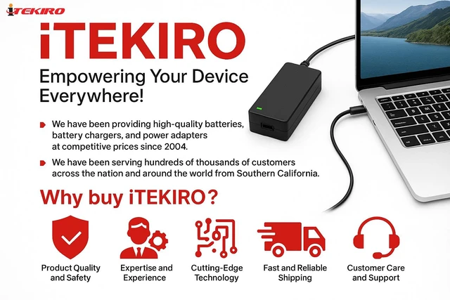 Alt view image 7 of 7 - iTEKIRO 6.5 Ft AC Wall Charger for Ematic 11.6" Windows Laptop EWT127, EWT127BL, EWT127BU, EWT127PN, EWT127PR, EWT127RG, EWT127RD; EWT126; EWT131 EWT131BL; TEKA TEKA018-0502500UK