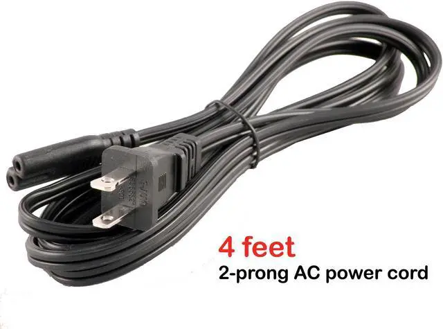 Alt view image 2 of 2 - iTEKIRO 4 ft 2-Prong AC Power Cord for laptops, VCRs; NEMA 1-15P Male to IEC320 C7 Female (2-Slot Plug); Non-Polarized