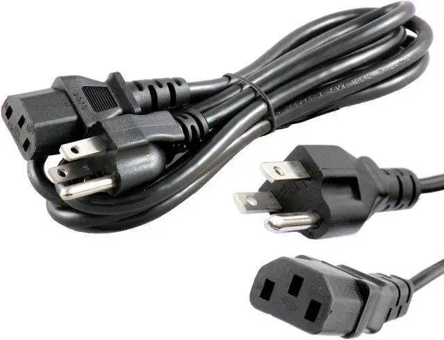 Main image of iTEKIRO 6 ft 3-Prong AC Power Cord for Computers, Monitors, Printers, Scanners, Home Theater Receivers; NEMA 5-15P Male to IEC320 C13 Female; UL Listed