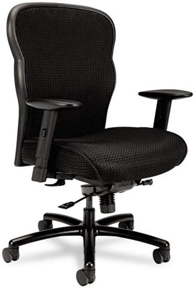 Alt view image 2 of 9 - HON Company Wave Mesh Big and Tall Chair Supports up to 450 lbs. Black