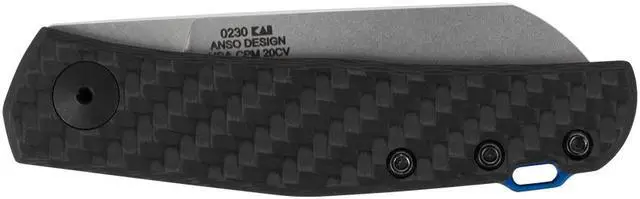 Alt view image 2 of 2 - Zero Tolerance 0230 Black Carbon Fiber Jens Anso Folding Knife CPM 20CV Stainless Pocket Knives