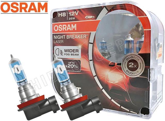 H8 - Osram Night Breaker Laser +150% 64212NL Bulbs (Pack of 2)
