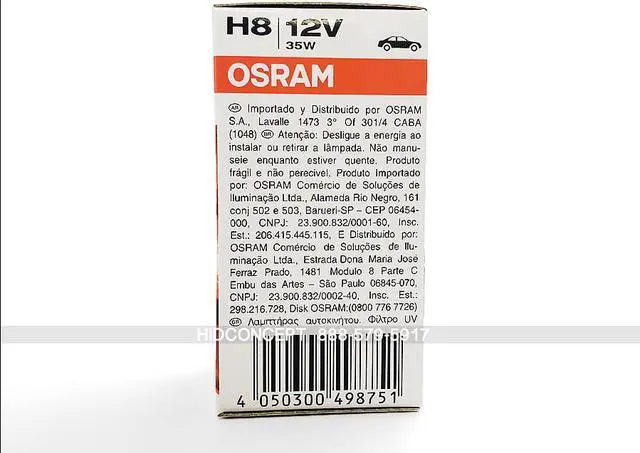 Alt view image 3 of 6 - H8 OSRAM Original Standard 64212 Halogen Bulb 12V OEM Quality PGJ19-1 Pack of 1