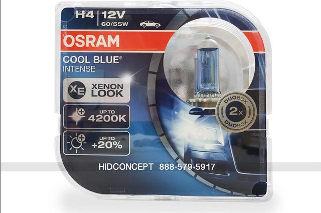 NEW! H4 9003 OSRAM (CBI) Cool Blue Intense Xenon Color Look Bulbs 20% (Set  of 2) 