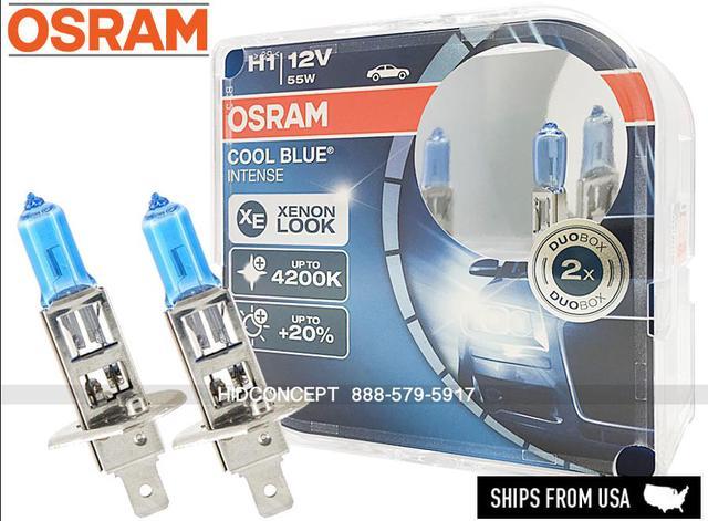 NEW! H1 OSRAM CBI Cool Blue Intense Headlight Bulbs 20%+, 4200K