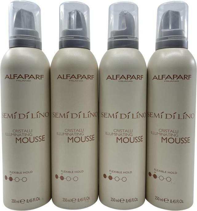 Alfaparf Semi Di Lino Cristalli Illuminating Mousse Flexible Hold 8.45 OZ 4  pack