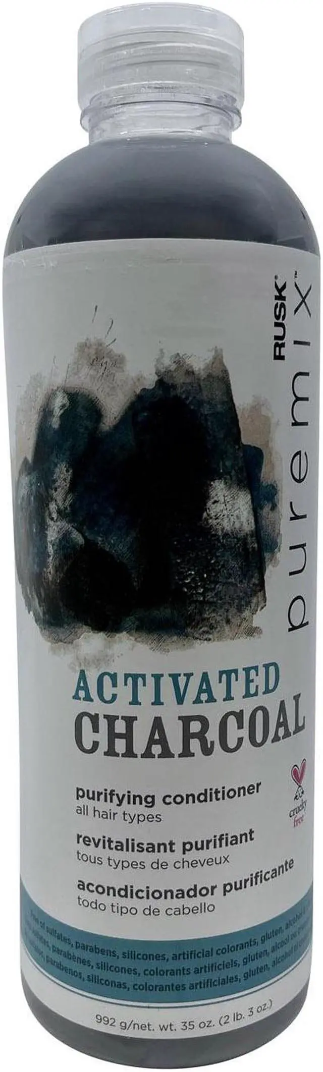 Alt view image 4 of 5 - Rusk Puremix Activated Charcoal Purifying Conditioner 35oz