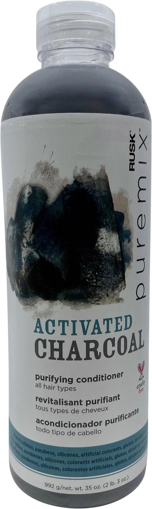 Alt view image 2 of 5 - Rusk Puremix Activated Charcoal Purifying Conditioner 35oz