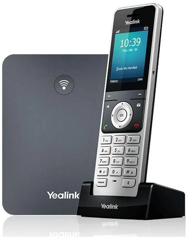 Main image of Yealink W76P IP Phone Cordless Corded DECT Wall Mountable Desktop Silver/Gray