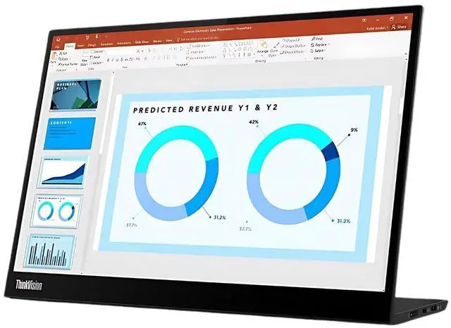 Alt view image 3 of 4 - Lenovo ThinkVision M14d 14" WLED LCD Monitor - In-plane Switching (IPS) Technology - 16.7 Million Colors - 375 Nit - 6 ms - 60 Hz Refresh Rate - USB Hub 63AAUAR6US
