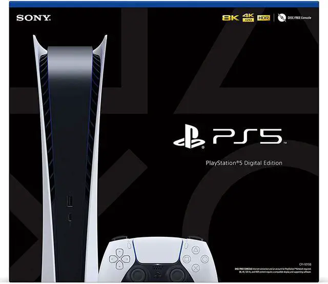 Alt view image 2 of 3 - PlayStation 5 Digital Edition Console and PlayStation 5 - DualSense Wireless Controller - Midnight Black