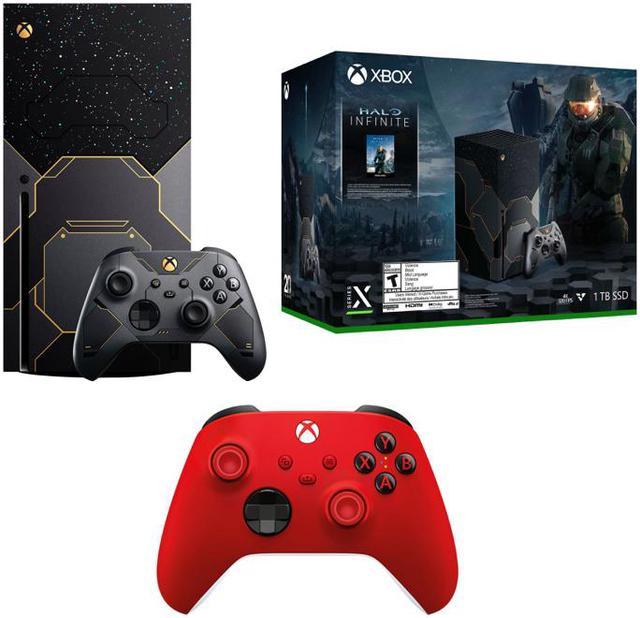 Microsoft Xbox Series X - Halo Infinite Limited Edition - Black bundle with  one controller (Pulse Red)