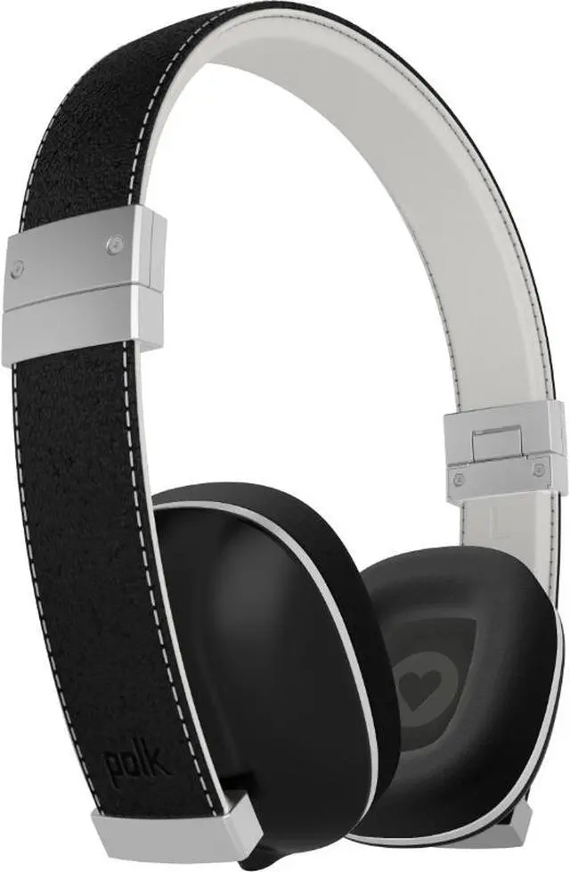 Alt view image 4 of 5 - Polk Audio Hinge On-Ear Headphones with 3-Button Apple Control and Mic (Black)