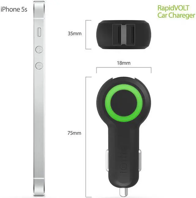 Alt view image 3 of 10 - iOttie CHCRIO101BK RapidVOLT Dual Ports USB Car Charger - Black