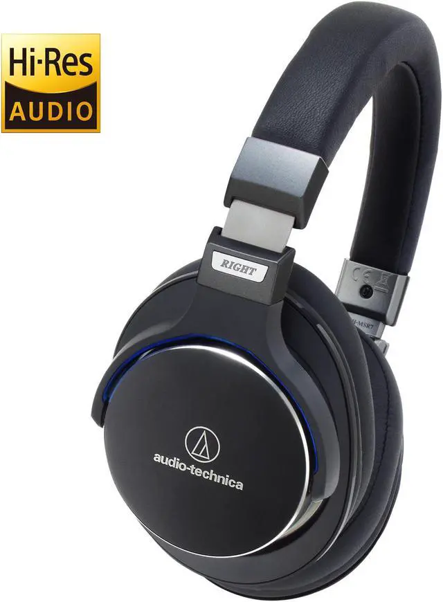 Alt view image 5 of 11 - Audio Technica ATH-MSR7 SonicPro Over-Ear Hi-Res Audio Headphones - Black