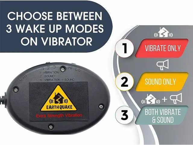 Alt view image 6 of 7 - CoolFire Wooden Vibrating Alarm Clock for Heavy Sleepers Adults, Loud Alarm Clock for Heavy Sleepers, Bed Shaker Alarm Clock, Smart Alarm Clock, Digital Alarm Clock, Bedroom Decorations (Black)