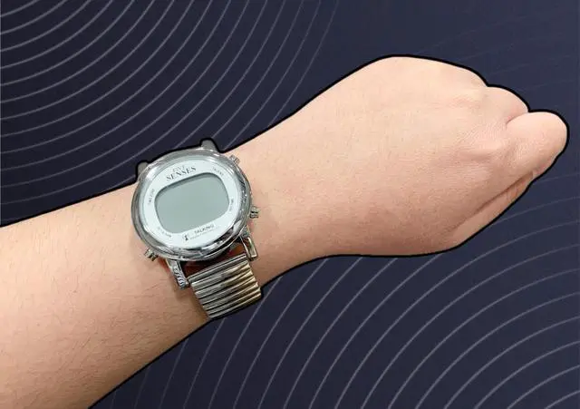 Alt view image 2 of 5 - Five Senses Atomic! Talking Watch - Sets Itself Senses Metal Easy-to-Read Talking Watch For Elderly Seniors Hard of Hearing Vision Impaired (1021)