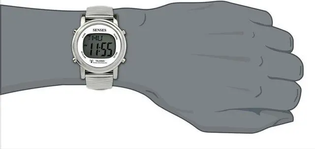 Alt view image 4 of 5 - Five Senses Atomic! Talking Watch - Sets Itself Senses Metal Easy-to-Read Talking Watch For Elderly Seniors Hard of Hearing Vision Impaired (1021)