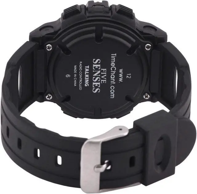 Alt view image 6 of 7 - TimeChant Atomic English Talking Watch for Seniors Men and Women Talking with Day-Date Loud Alarm Clock Visually Impaired (Black)