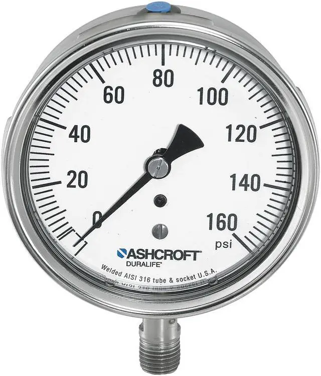 Alt view image 2 of 3 - ASHCROFT 351009SW02L300# Industrial Pressure Gauge, 0 to 300 psi, 3 1/2 in