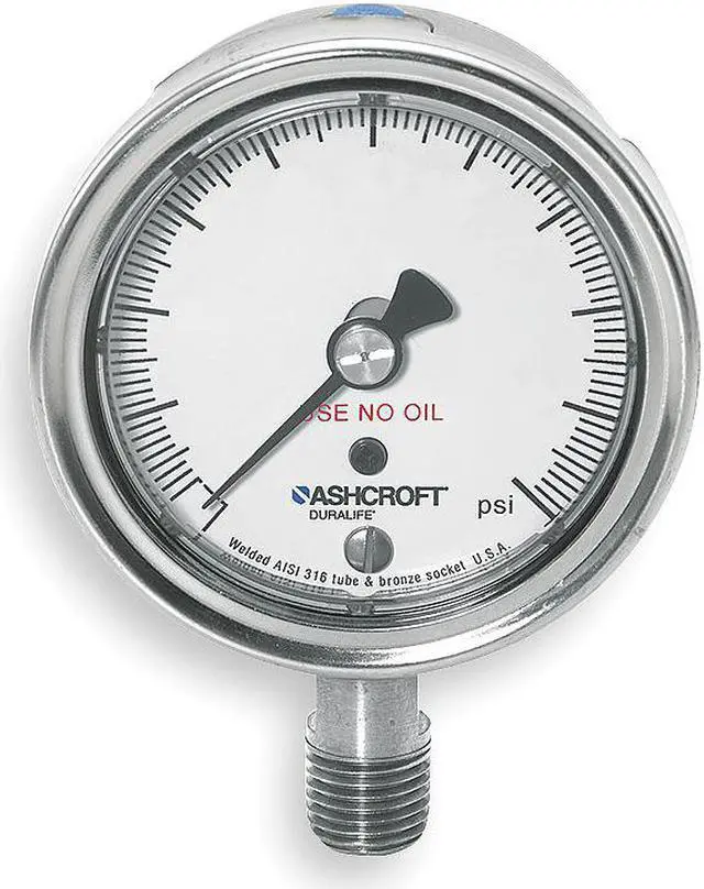 Alt view image 2 of 3 - ASHCROFT 251009SW02LX6BVAC Vacuum Gauge,30 Hg to 0,2-1/2In,1/4In