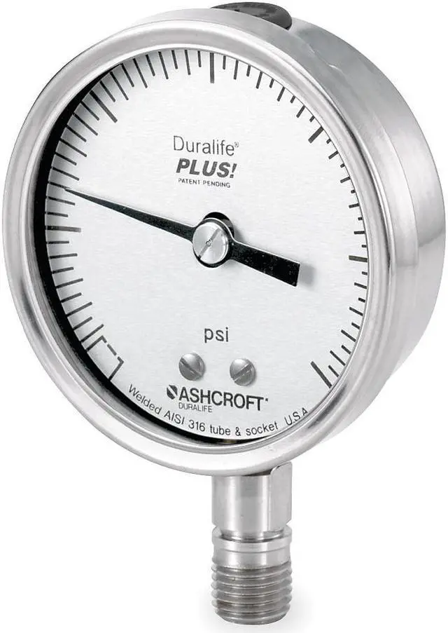Alt view image 3 of 4 - ASHCROFT 351009SW02LXLL15 Pressure Gauge,0 to 15 psi,3-1/2In,1/4In