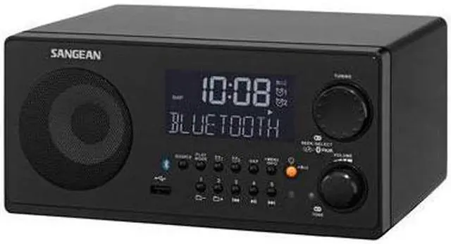 Alt view image 7 of 7 - Sangean FM-RBDS /AM/ USB Bluetooth Digital Tabletop Radio with Remote WR22BK