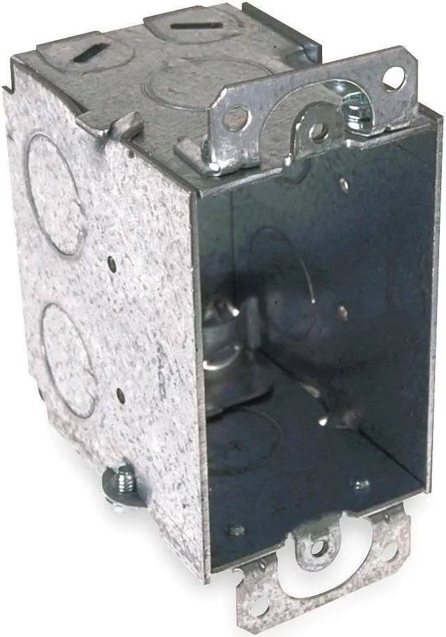 Alt view image 3 of 6 - RACO 567 Electrical Box, 14 cu in, Switch Box Type, 1 Gang, Galvanized Zinc,