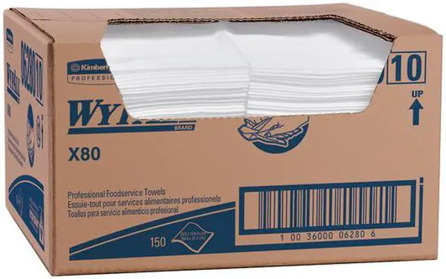 Alt view image 2 of 3 - C-Wypall X80 Fs Hydro Wpr 12.5X23.5 Whi W/Bs 150
