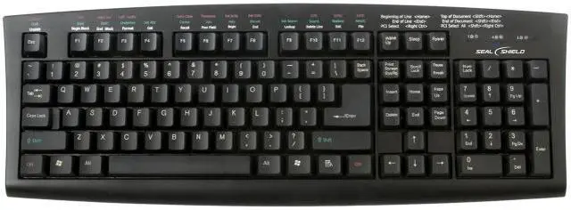 Alt view image 2 of 8 - SEAL SHIELD SSKSVMM107 WASHABLE MEDITECH MAGIC MEDICAL GRADE KEYBOARD - DISHWASHER SAFE (BLACK)(USB)
