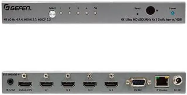 Alt view image 7 of 9 - Gefen EXT-UHD600-41 4K Ultra Hd 600 Mhz 4X1 Switch