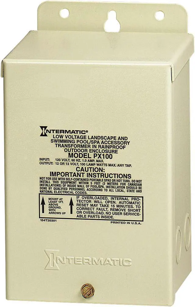 Alt view image 3 of 3 - INTERMATIC PX100 Transformer, 100 VA, 3R, 12/13/14V AC, 120V AC