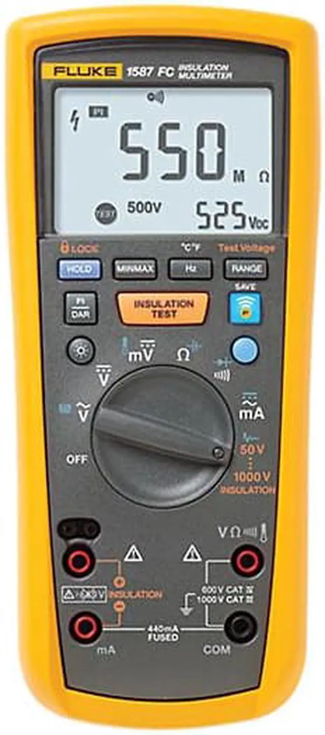 Alt view image 6 of 16 - Fluke - Fluke-1587-fc - Flu1587fc Meter Probe 2x Test Teads 2x Aligator Clips Quick Start Guide Manual Cd Registration Card Clamp Instruction Sheet Mini Thermometer Instruction Sheet Manual Suppliment