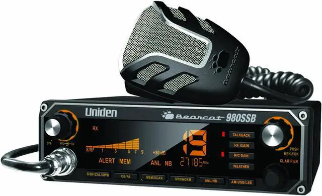 Alt view image 2 of 2 - Uniden BC980SSB BC980SSB 40 Channel Sideband CB Radio with 7 Color Option LCD Display, Talk-Back, Noaa Weather & Noise Canceling Microphone