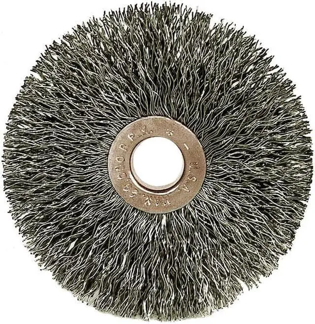 Main image of WEILER 90856 Crimped Wire Wheel Wire Brush, Arbor, 1"
