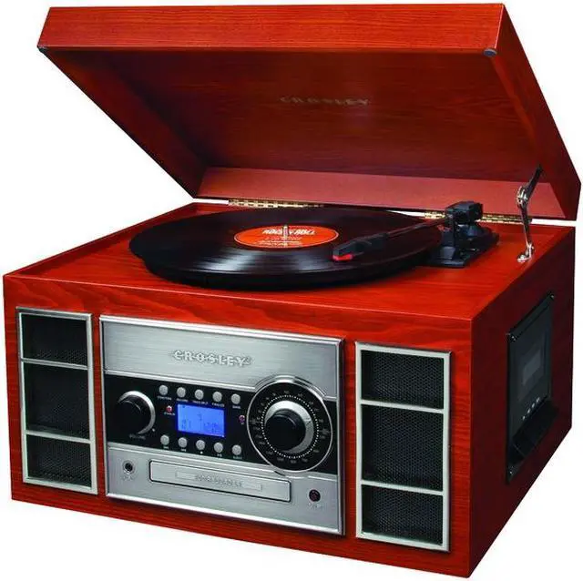 Alt view image 2 of 17 - Crosley Radio CR2413A-PA Memory Master II CD Recorder/USB (Paprika)